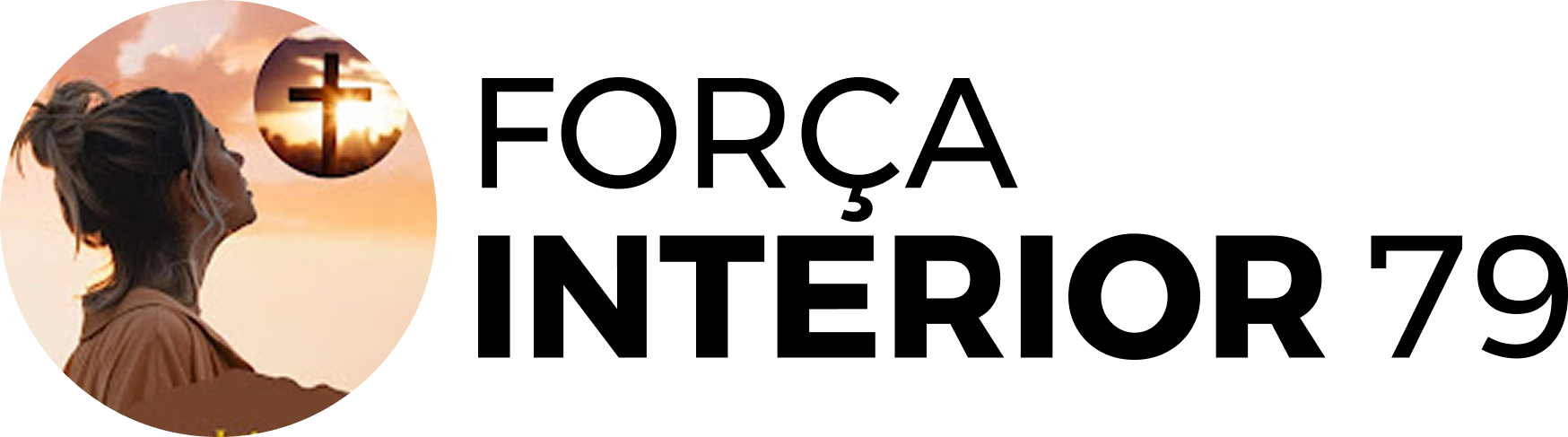 logotipo força interior cruz